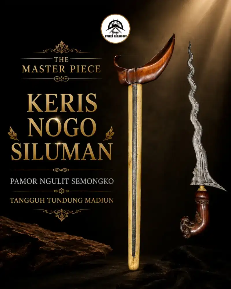 Keris Naga Siluman Luk 13 Pamor Ngulit Semangka Tangguh Tundung Madiun