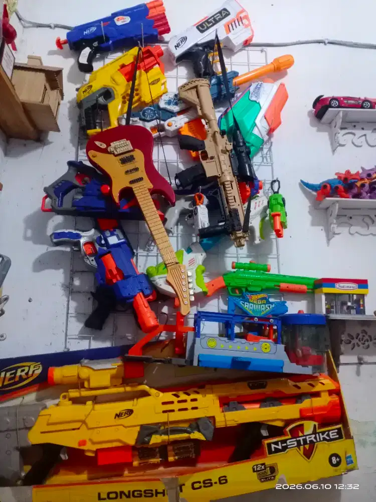 Mainan anak nerf ori 100%,, long shot kondisi baru