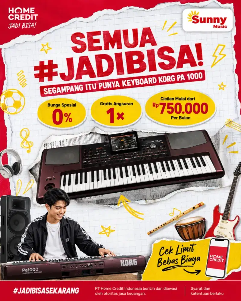 PROMO KREDIT KEYBOARD KORG PA 1000 TERMURAH SEKOTA PALEMBANG