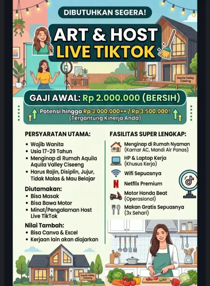 ART & HOST LIVE TIKTOK (WANITA)
