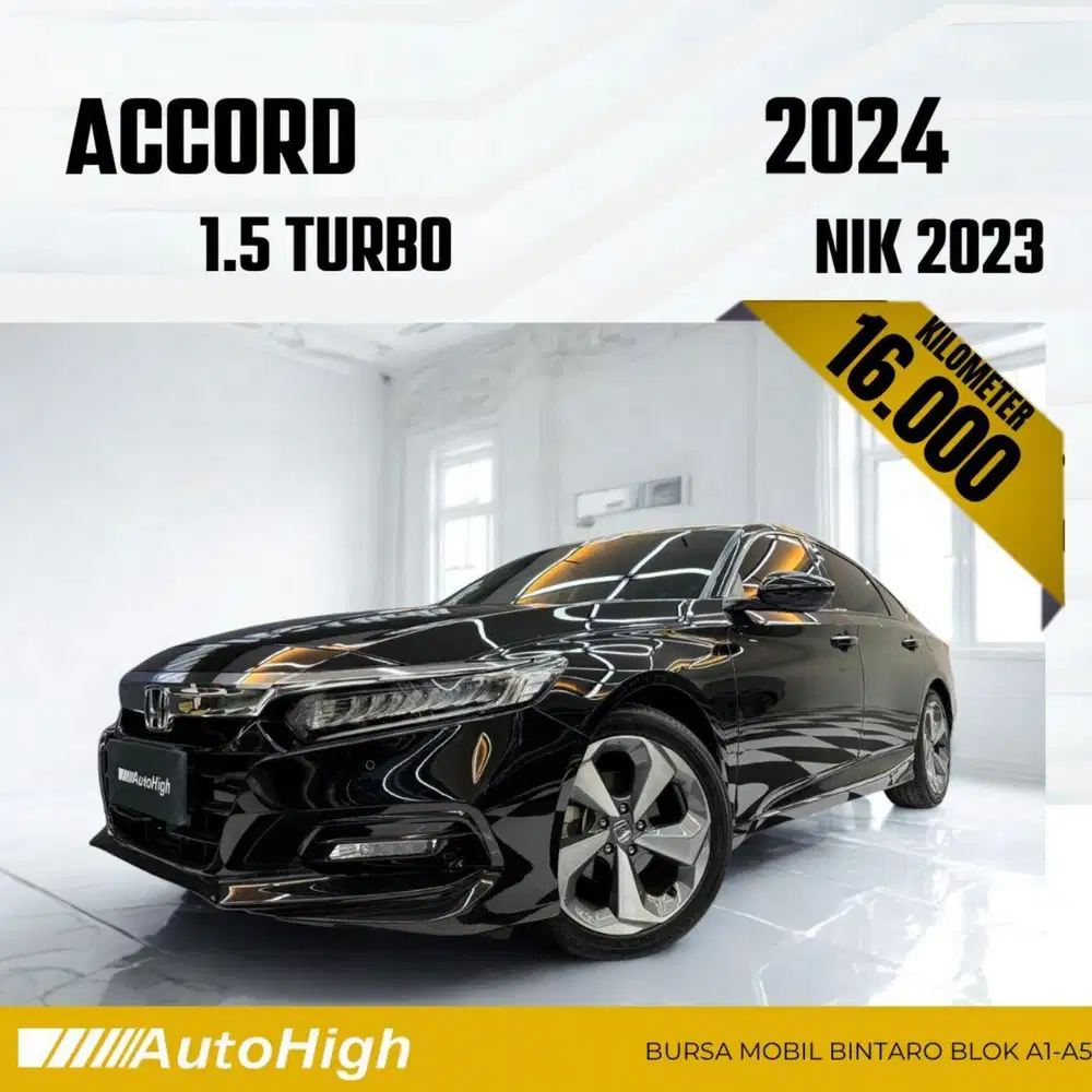 DP10% [Km16.000] Accord Sunroof Turbo 2023 Black Reg 2024 #AUTOHIGH