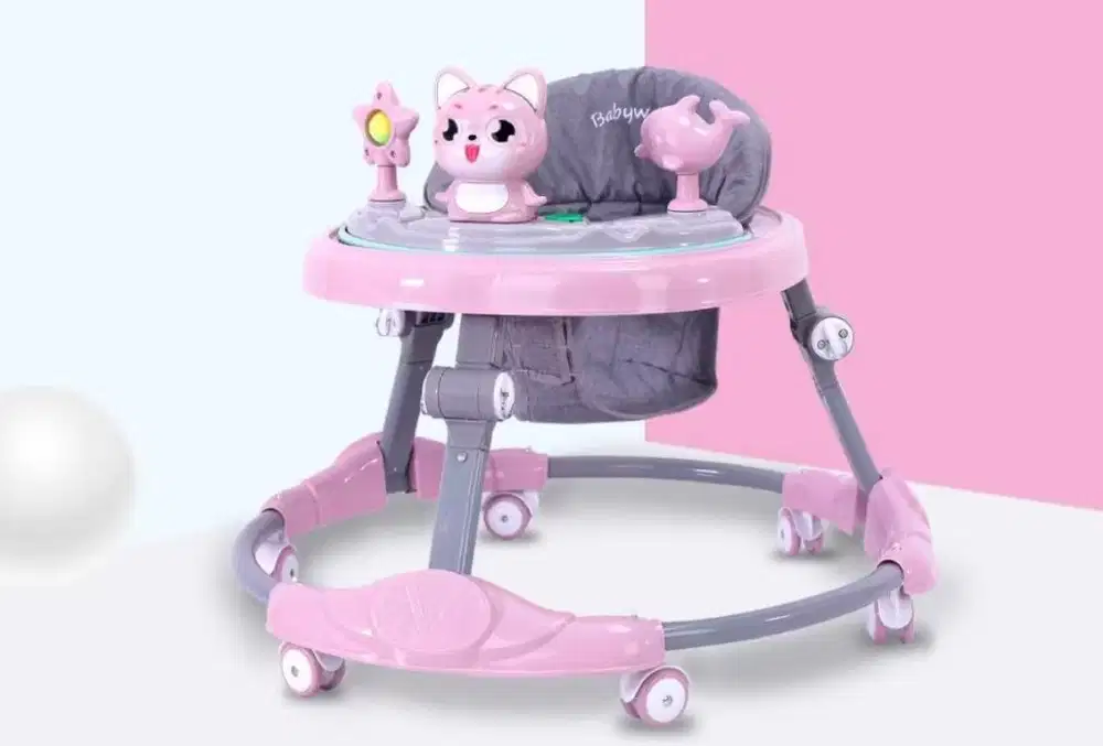 Baby walker pink rabbit ada musik