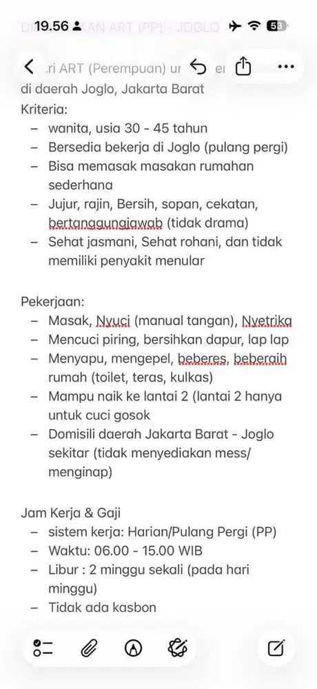 DIBUTUHKAN ART (PP) - JOGLO