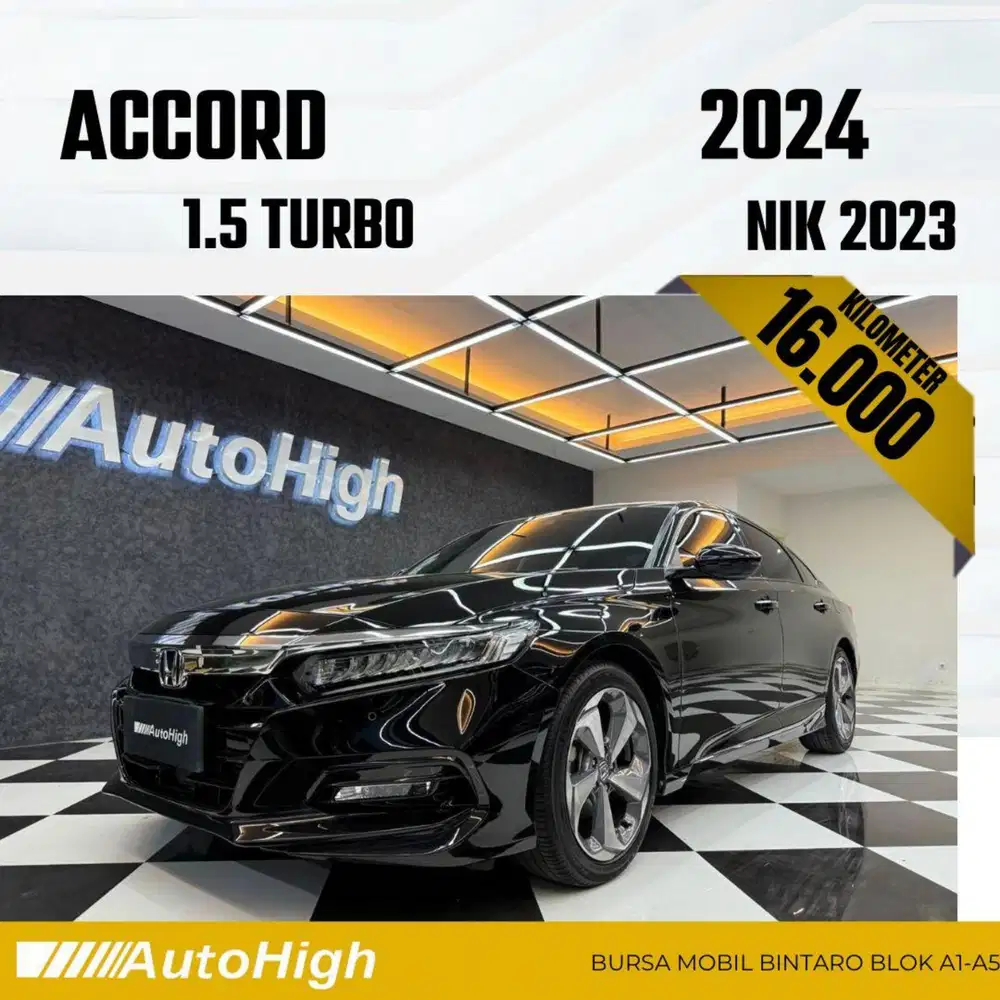 DP10% [Km16.000] Accord Sunroof Turbo 2023 Black Reg 2022 #AUTOHIGH