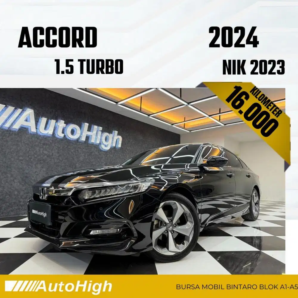 DP10% [Km16.000] Accord Sunroof Turbo 2023 Black Reg 2024 #AUTOHIGH