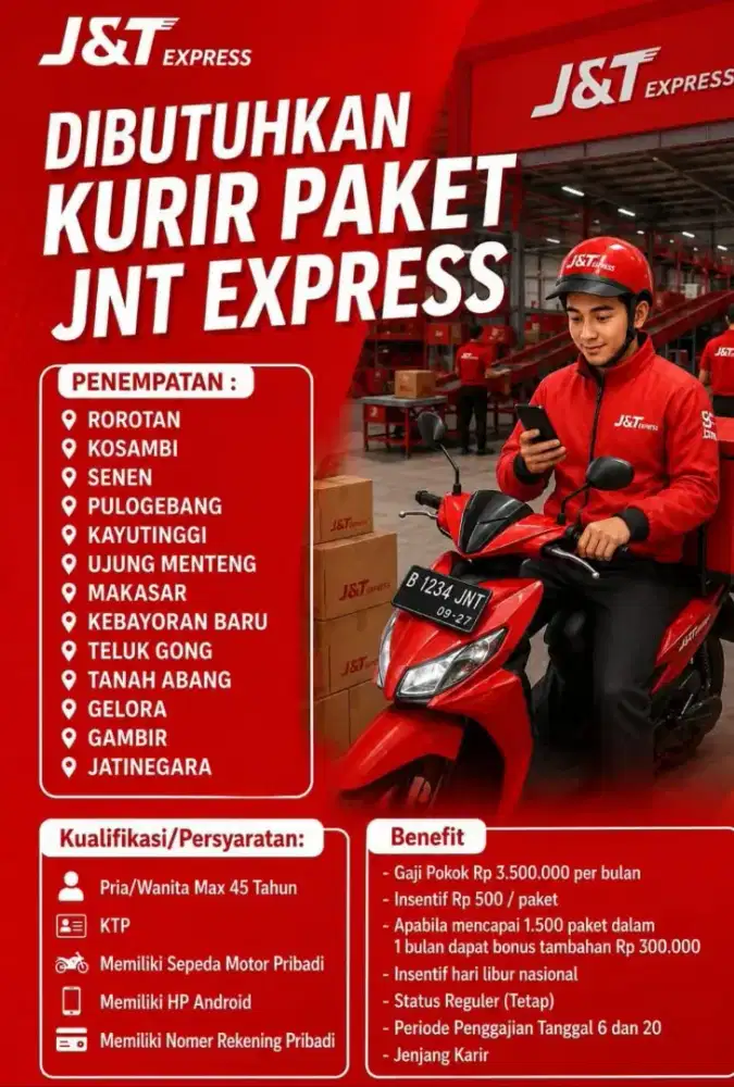 Kurir motor paket