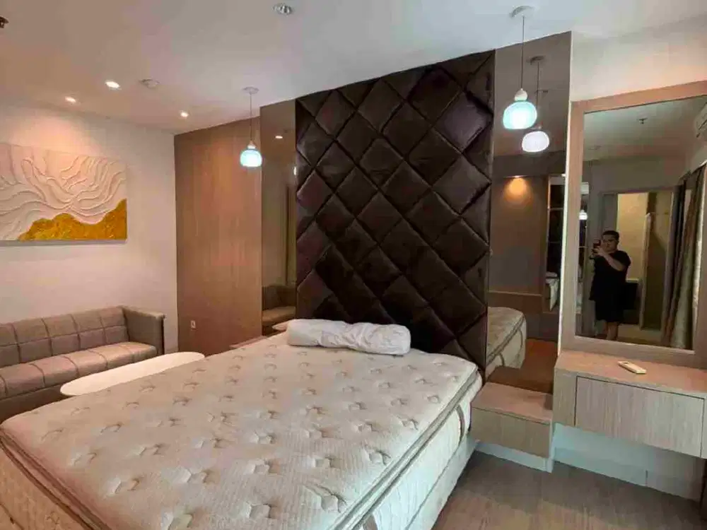 di jual cepat apartemen city home tower santa monica studio renov