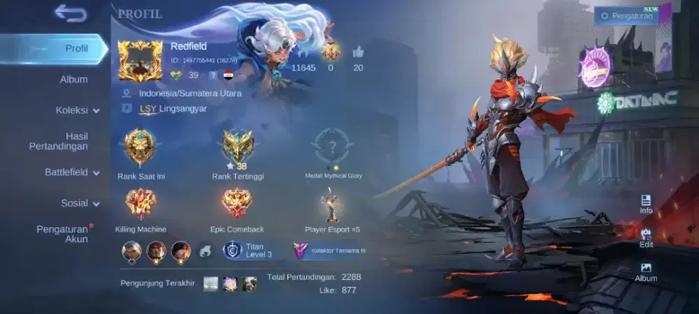 Jual akun ml murah 350k nego