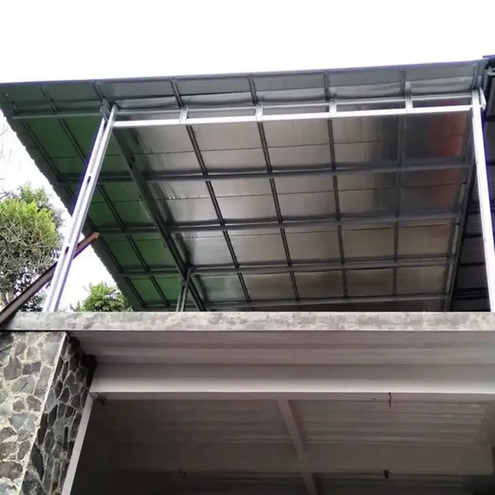 Kanopi atap alderon berkualitas minimalis