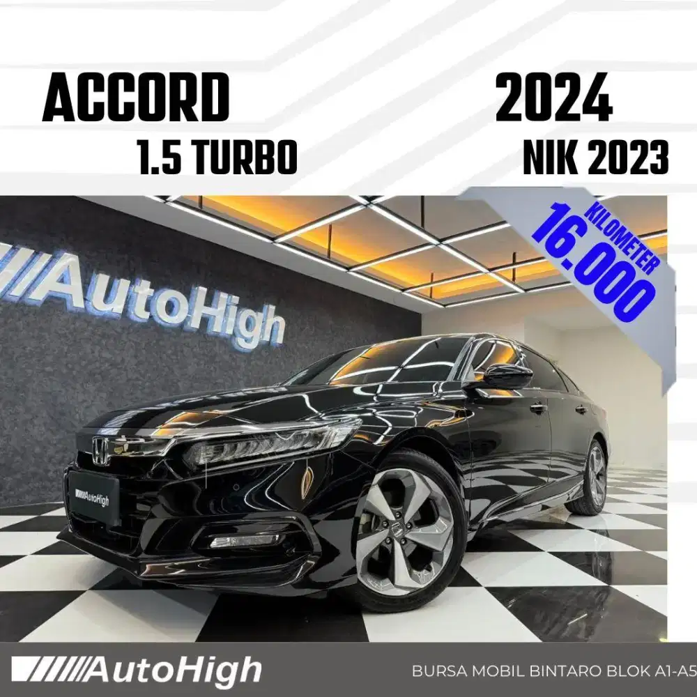 DP10% [Km16.000] Accord Sunroof Turbo 2023 Black Reg 2022 #AUTOHIGH