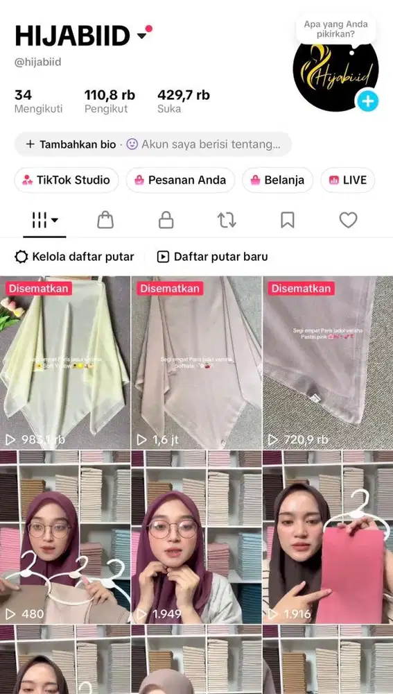 Dibutuhkan host live hijab