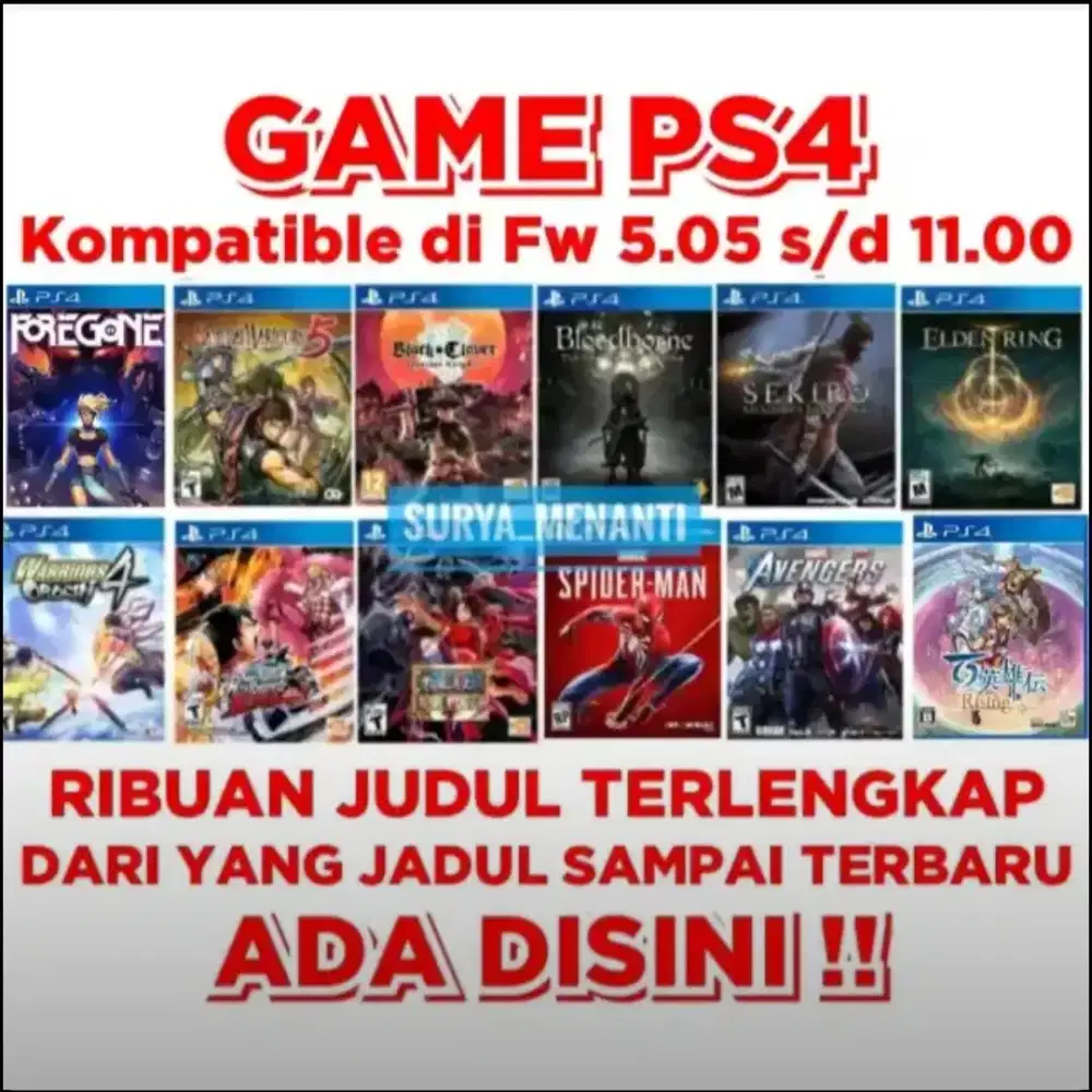 JUAL GAME PS4 TERLENGKAP TERJANGKAU MURAH MERIAH HARGANYA