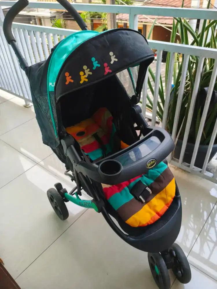 Stroller Anak Bayi Pliko Milano Hitam Tosca Murah Keranjang Dorongan