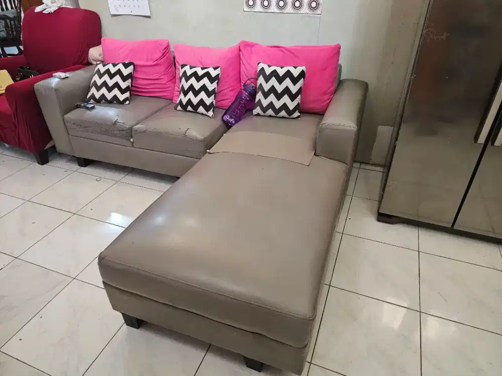 Sofa bangku L busa  masih bagus kokoh