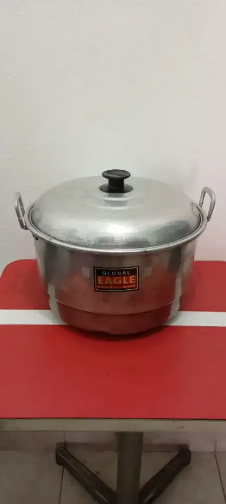 Panci Dandang Aluminium Merk Global Eagle (ada sarangan/saringan)