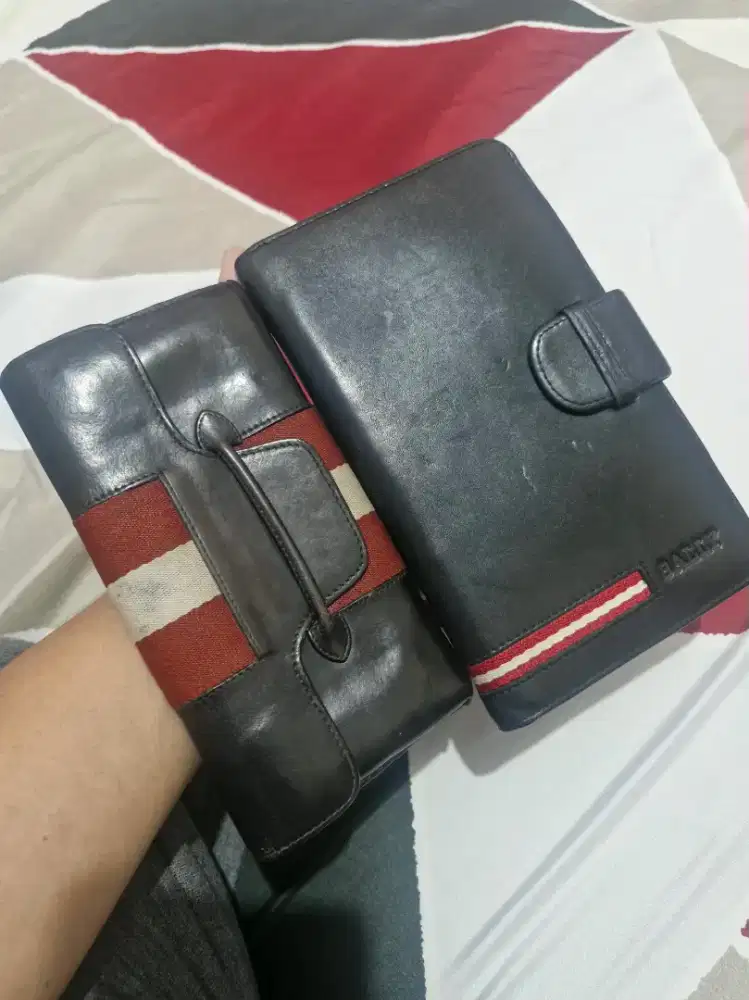 Jual sepaket 2 dompet bally kulit asli