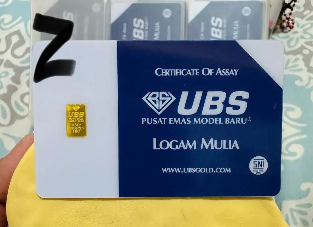 Logam Mulia UBS Biru Putih 0,5gr
