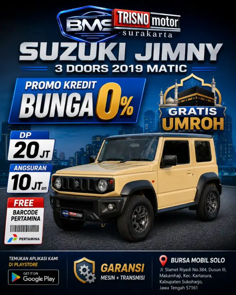 ( DP 20 Jt) SUZUKI JIMNY 1.5 3 DOORS 2019 MATIC