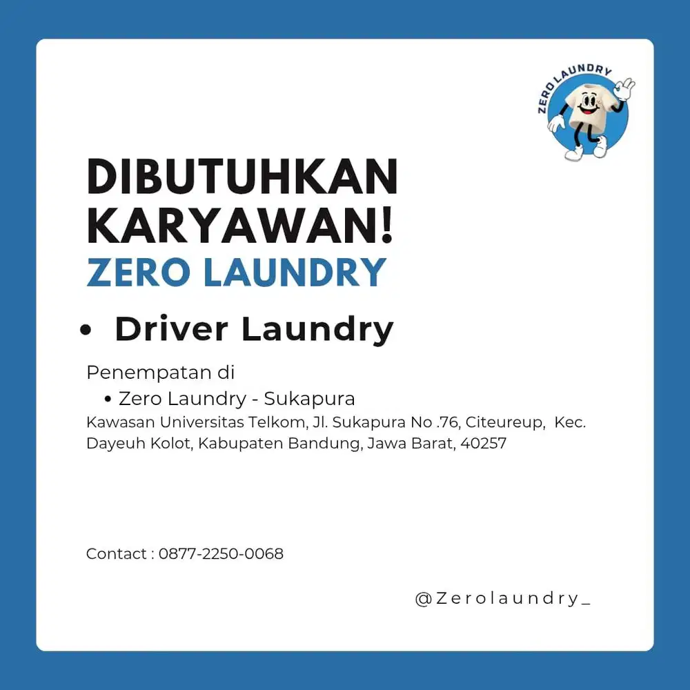 Dicari Driver Laundry yang Siap dan Serius Bekerja