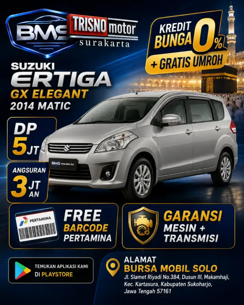 ( DP 5 Jt) SUZUKI ERTIGA GX ELEGANT 2014 MATIC