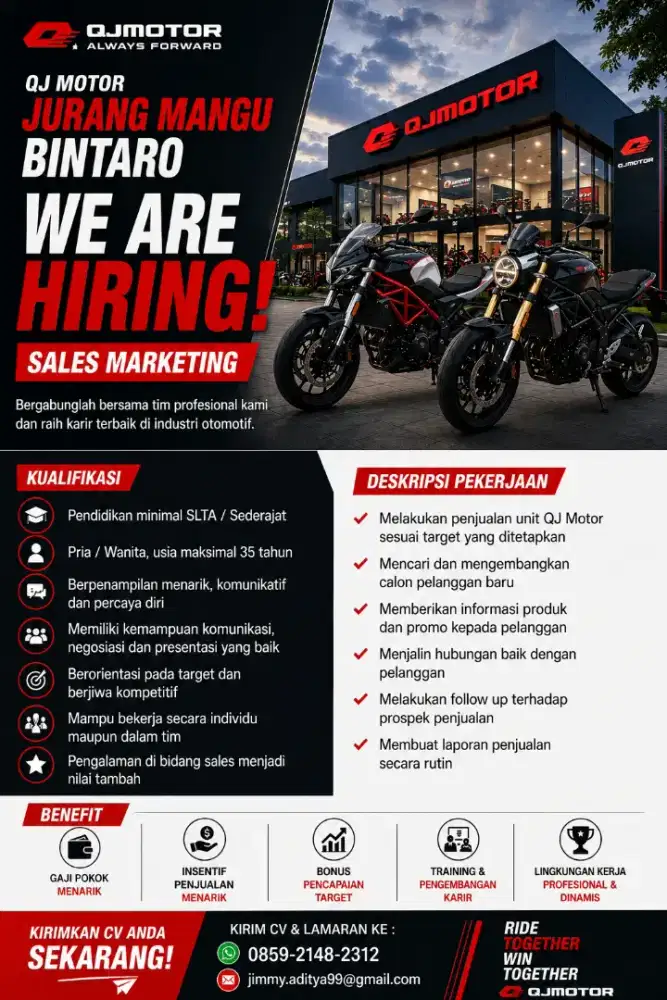 Lowongan Sales Motor QJ karawaci