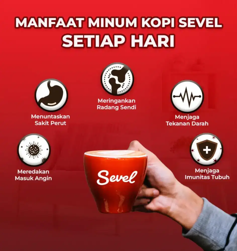 Kopi sevel 20 sachet untuk menjaga stamina