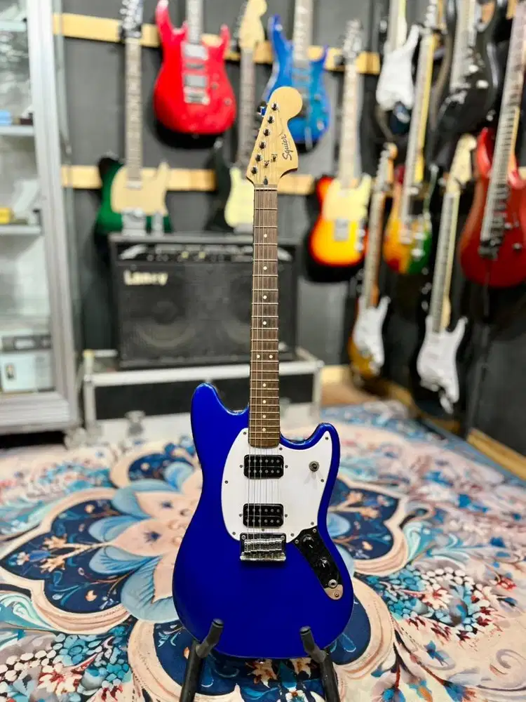 Squier Mustang HH Electric Guitar, Imperial Blue