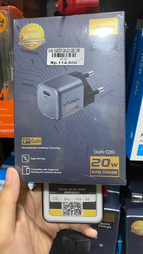 VIVAN CHARGER GAN-Q20 USB C 20W