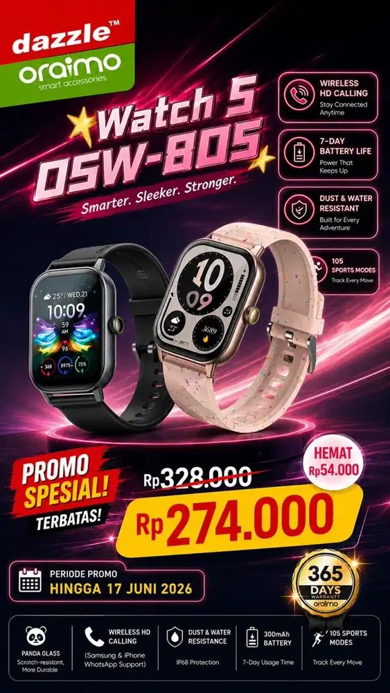 Smartwatch Oraimo Watch 5 OSW-805