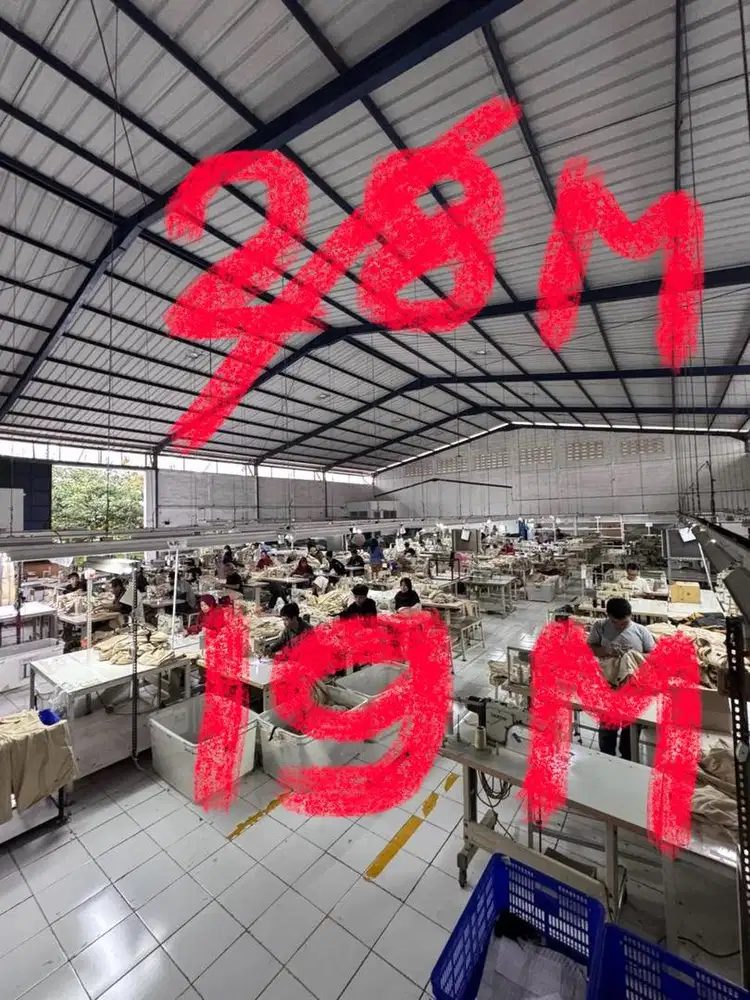 Pabrik Garment Aktif Dijual Murah, Tinggal Lanjut Produksi