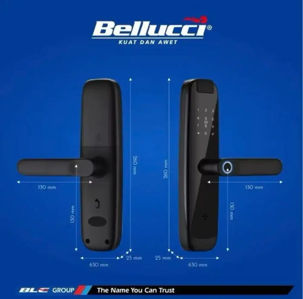 NEW Smart lock door Bellucci B8 Pro With Wifi /engsel pintu
