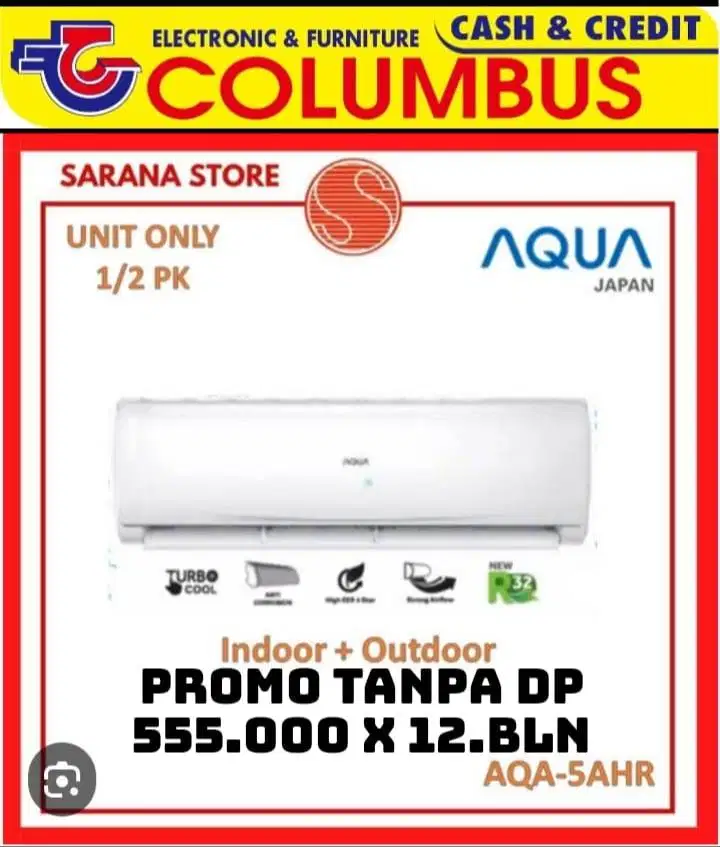 AC AQUA1/2 PK baru