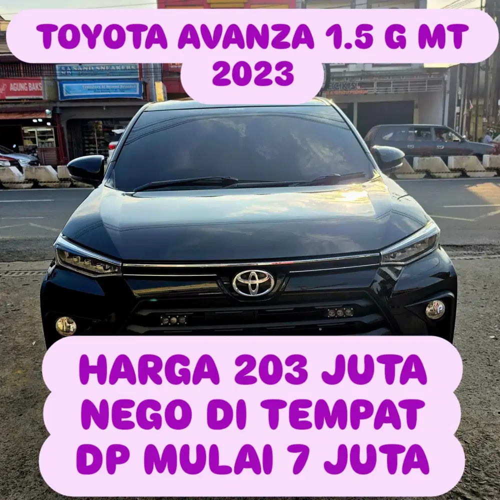 TOYOTA AVANZA 1.5 G MT 2023 DP 7 JUTA