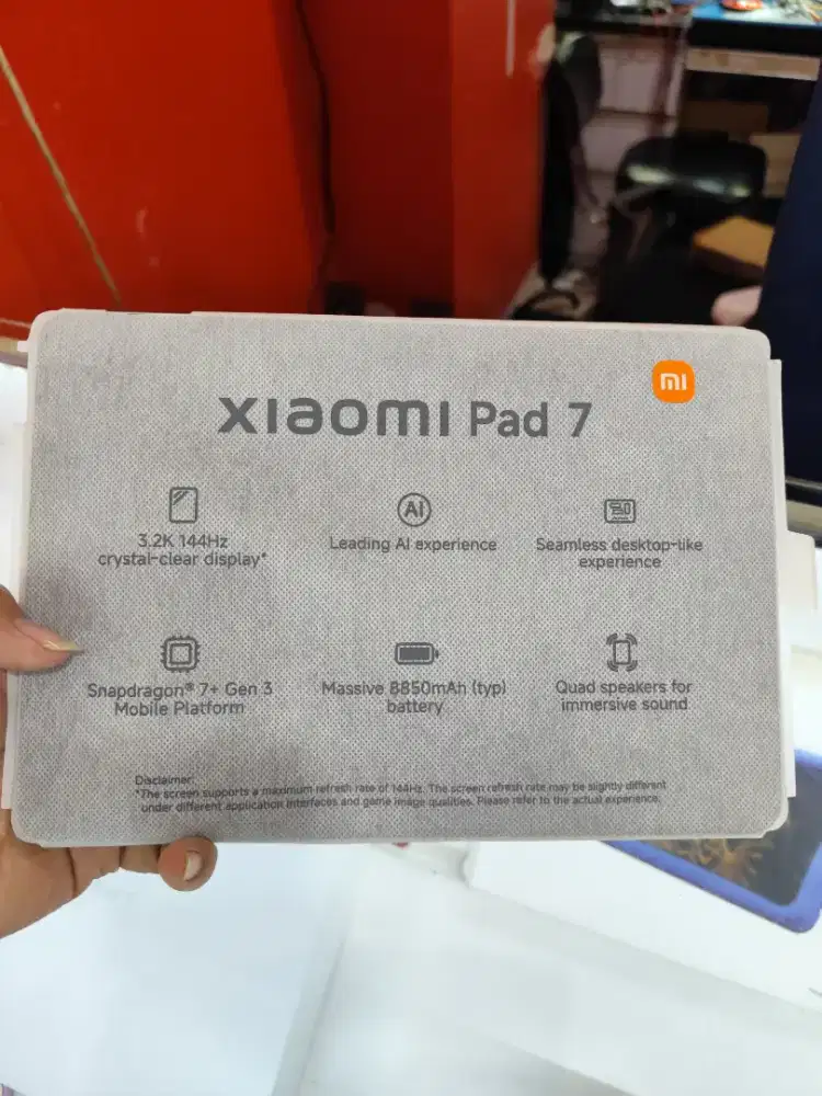 Hp Second Xiaomi Pad 7 Wifi Ram 8/256GB Resmi Mulus Fullset Ori