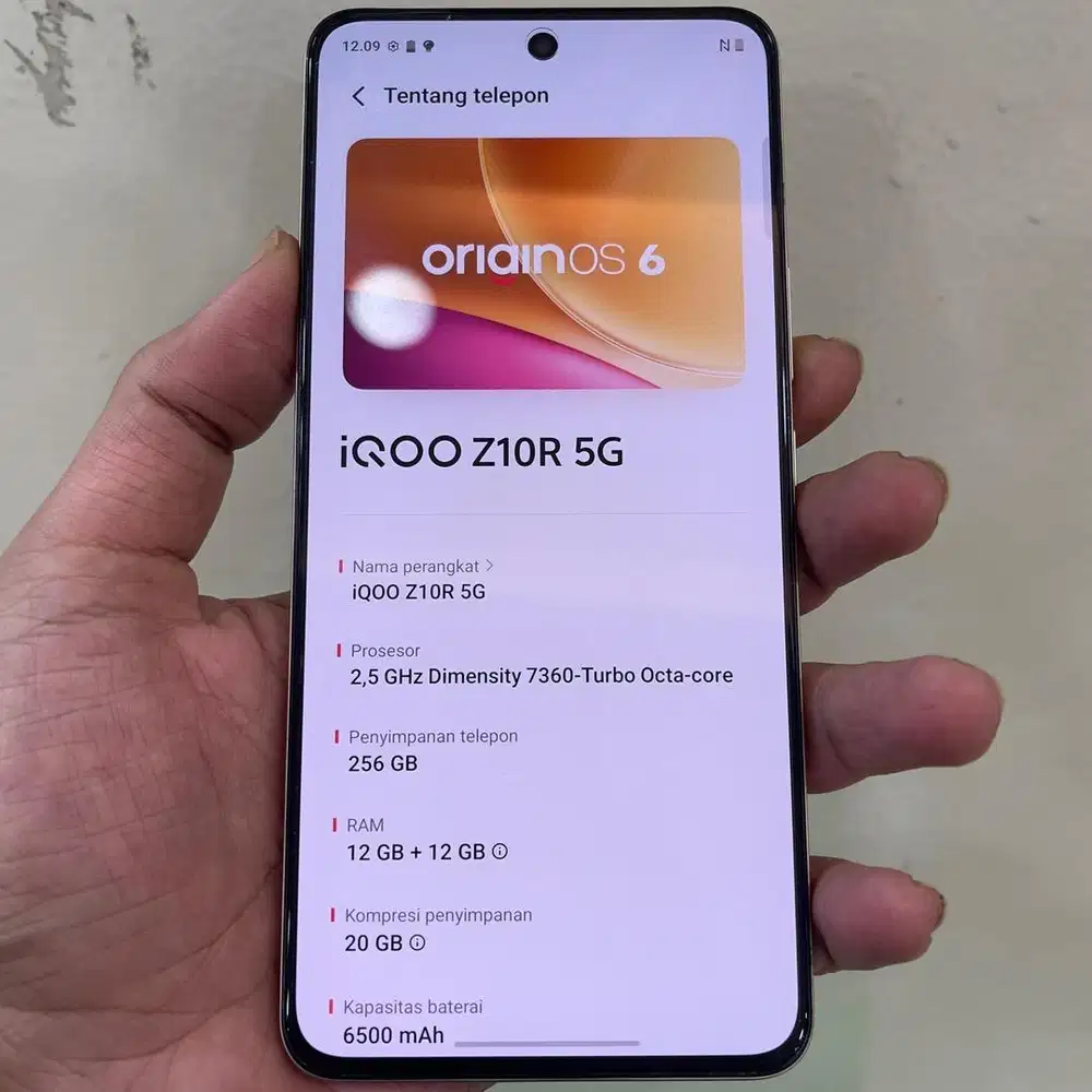 Iqoo z10r ram 12 / 256 resmi fullset original garansi