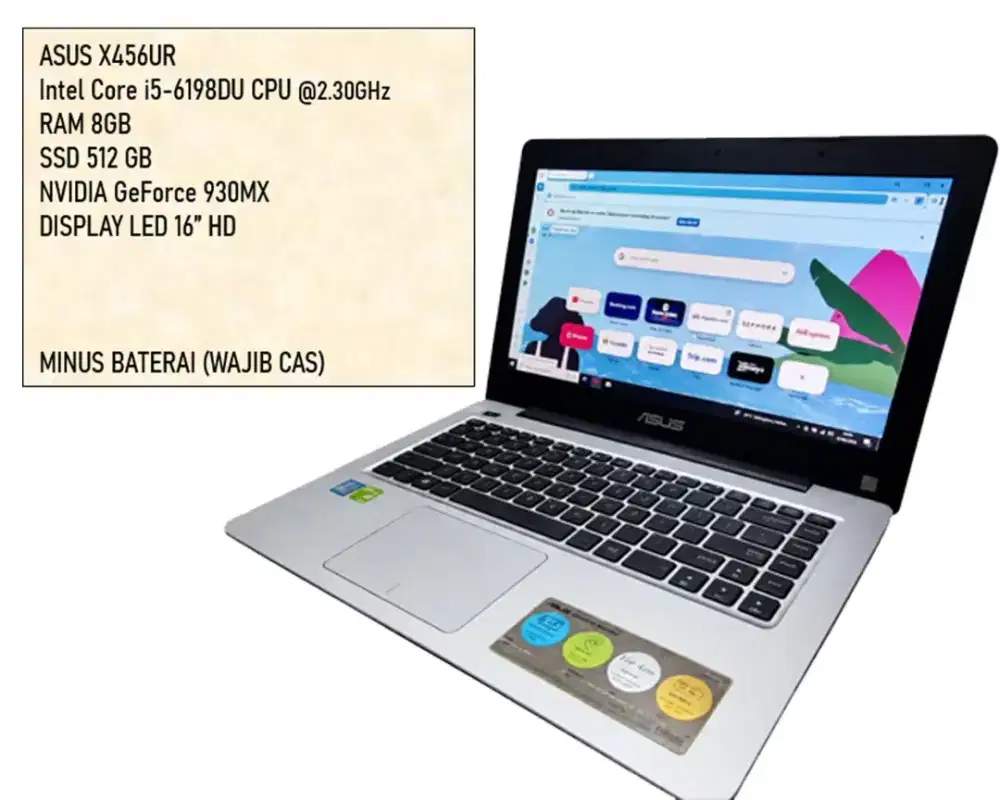 LAPTOP ASUS X456UR CORE I5