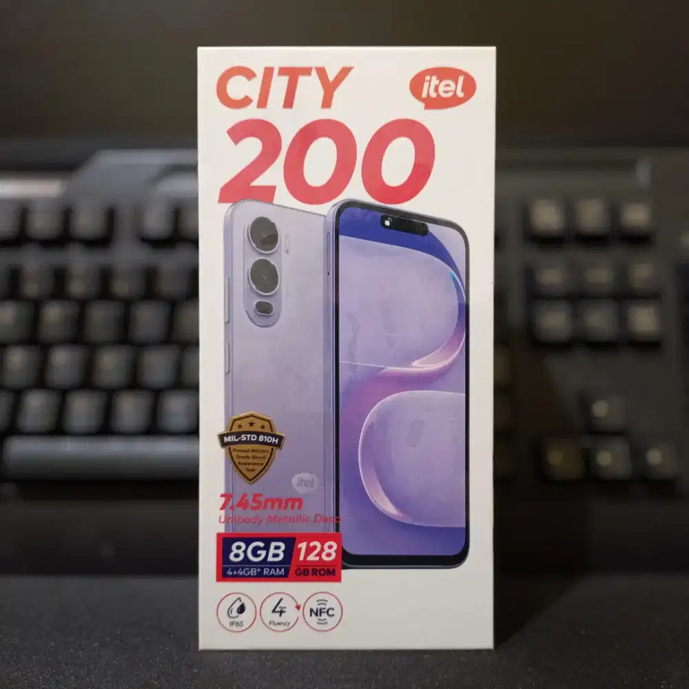 Itel City 200 Ram 4+4/128 GB Segel Garansi Resmi