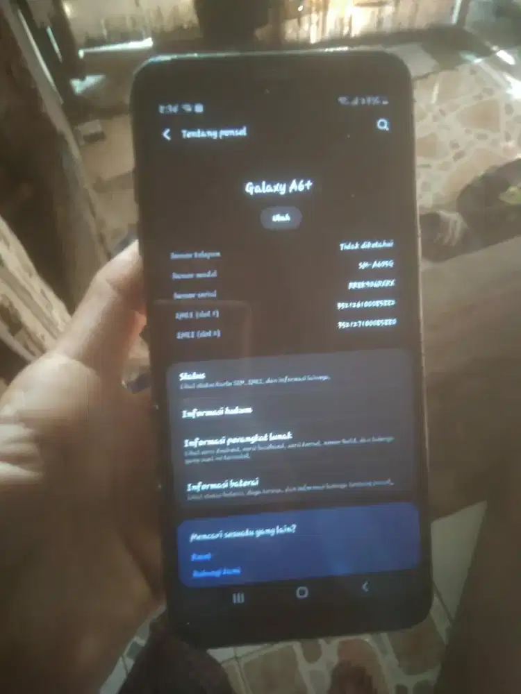 Samsung a6plus ram4.32 minus spker off pake henset
