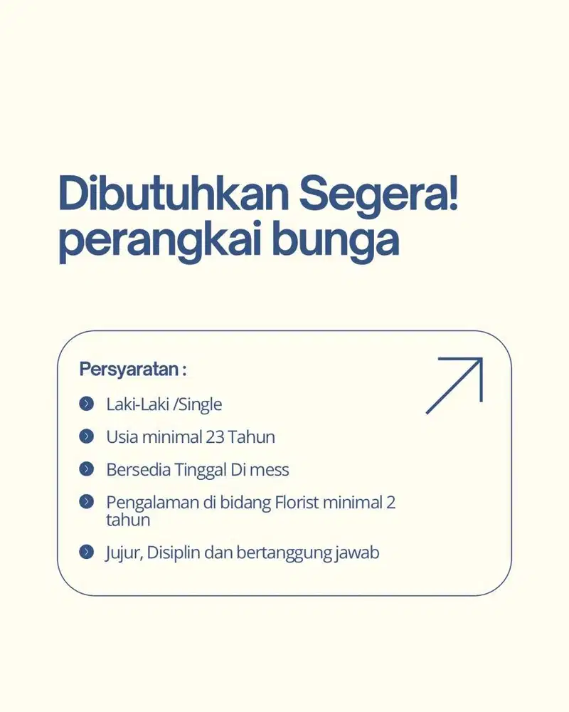Lowongan Kerja - Perangkai Bunga
