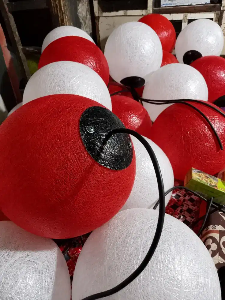 Lampion benang gantung outdoor dan indoor MERAH/PUTIH 17 AGUSTUS