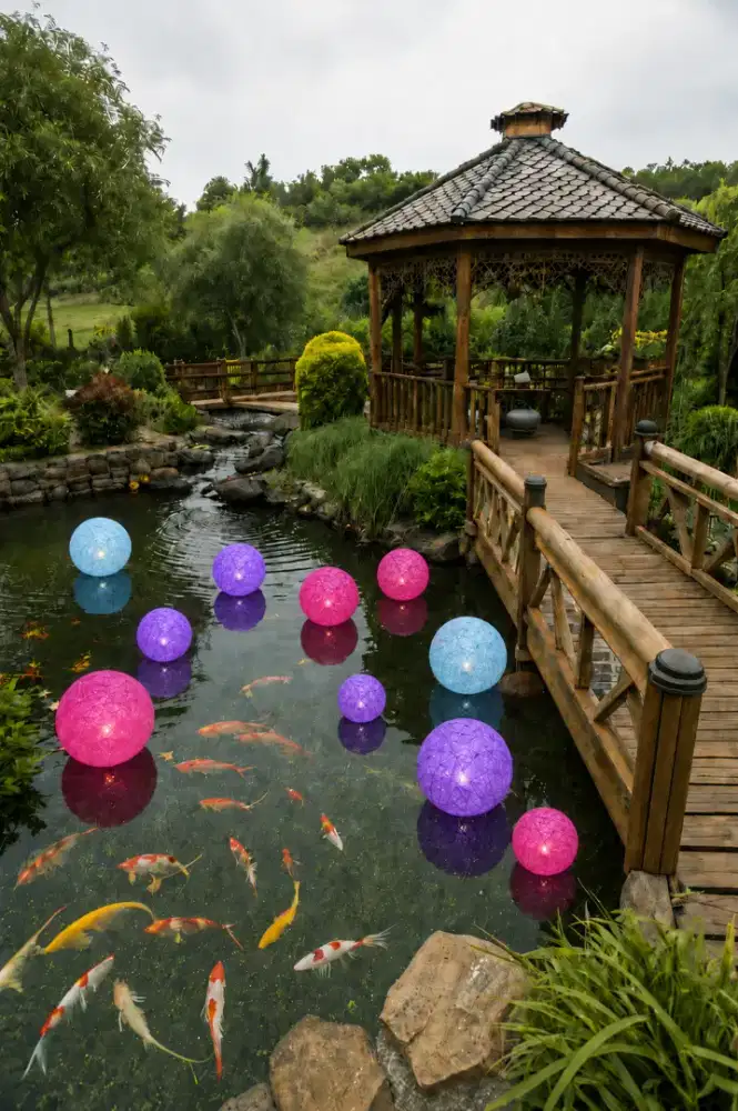Lampion benang apung untuk kolam, danau, sungai DLL