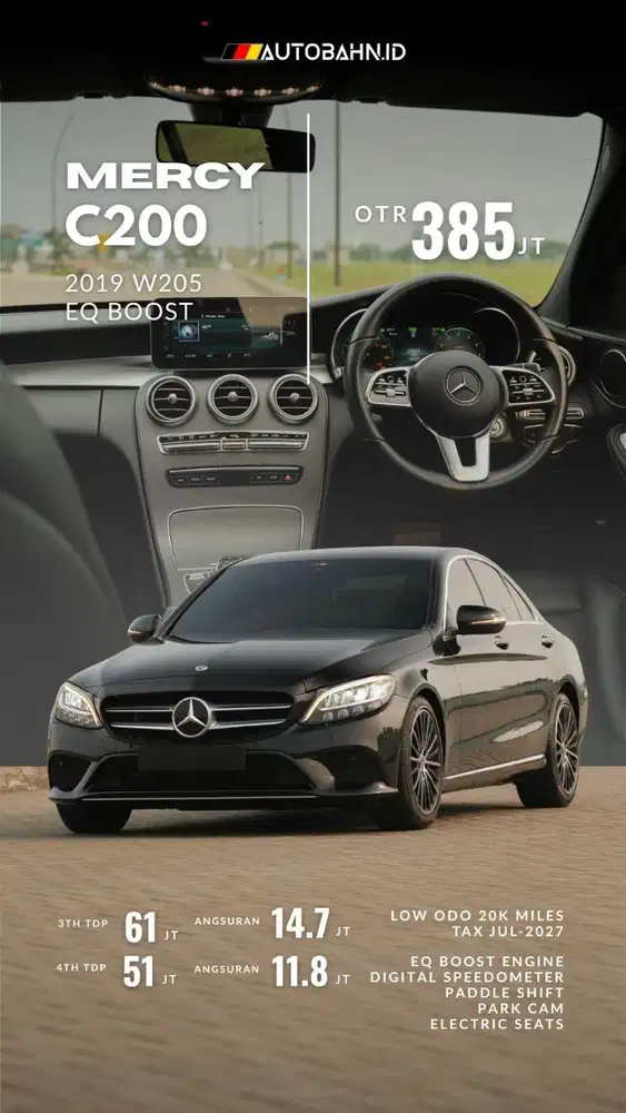 Future is Now! Mercedes Benz C200 EQ Boost 2019 Black 320i c300