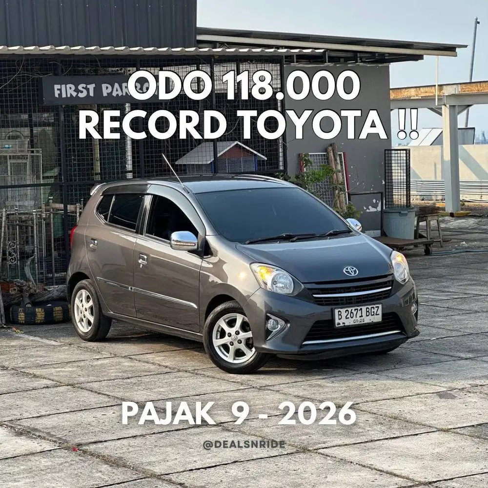 ODO 118.000 RECORD RUTIN !! PAJAK 9/2026 TOYOTA AGYA G AT 2015 MURAH