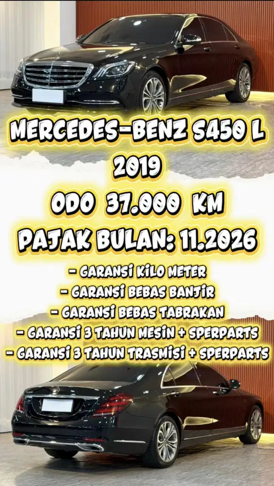 [ ODO 37.000 KM ] MERCEDES-BENZ S45 L AT 2019 SIAP LANGSUNG PAKAI