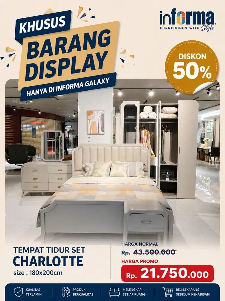 tempat tidur set charlote