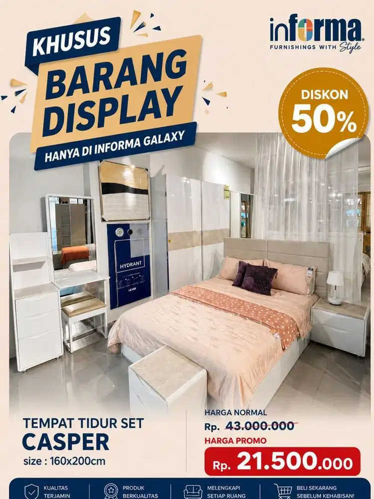 tempat tidur set casper