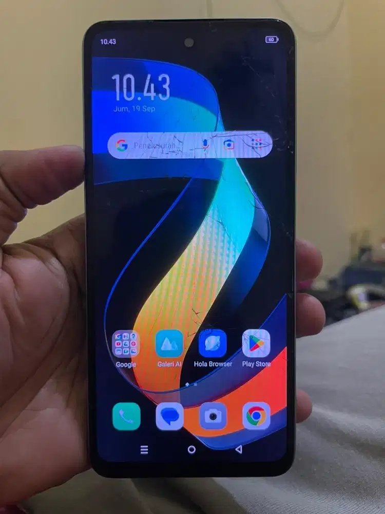 Infinix smart 8 minus lcd retak sentuhan normal