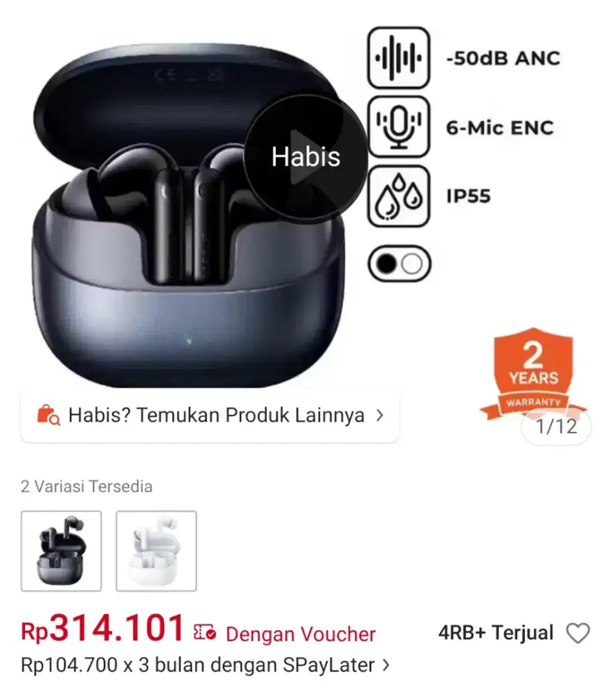 Jual aja ni headset bluetooth dari BASEUS TWS BP1 Pro