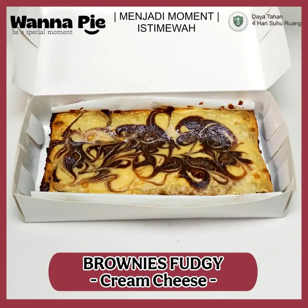 Brownies Fudgy Cream Cheese Fresh Siap Kirim se Surabaya
