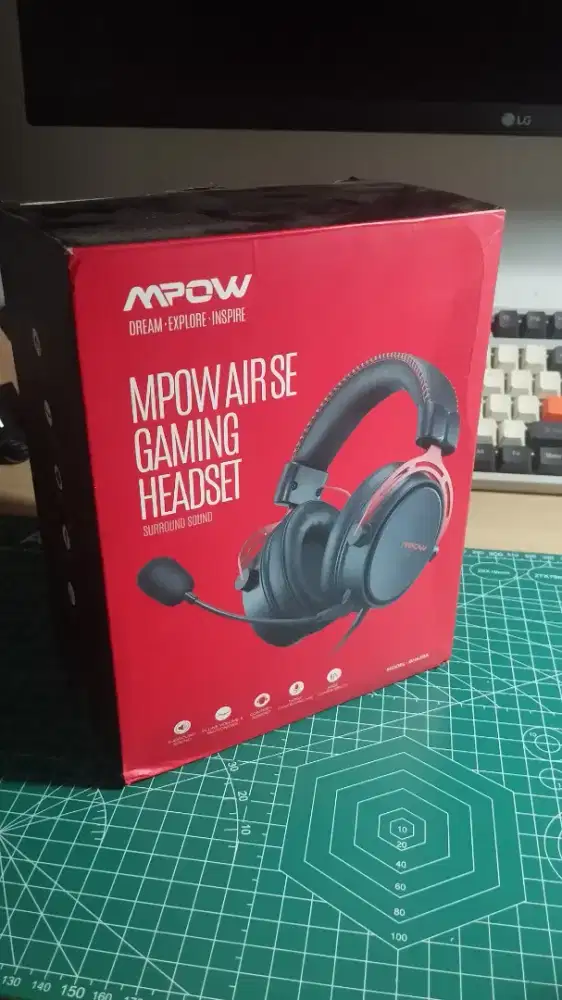 MPOW Air SE Gaming Headset + Headset Stand Gratis | Mic Normal